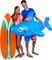 60" x 20" Tropical Colors Inflatable Vinyl Surfboard, 1 Piece, Great for Birthdays, Parties, Luau and Tiki Themes